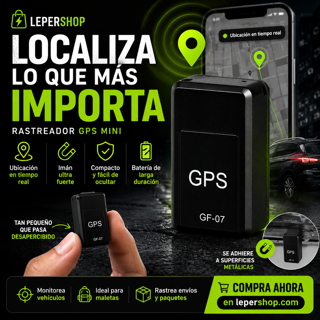 Mini GPS inalámbrico